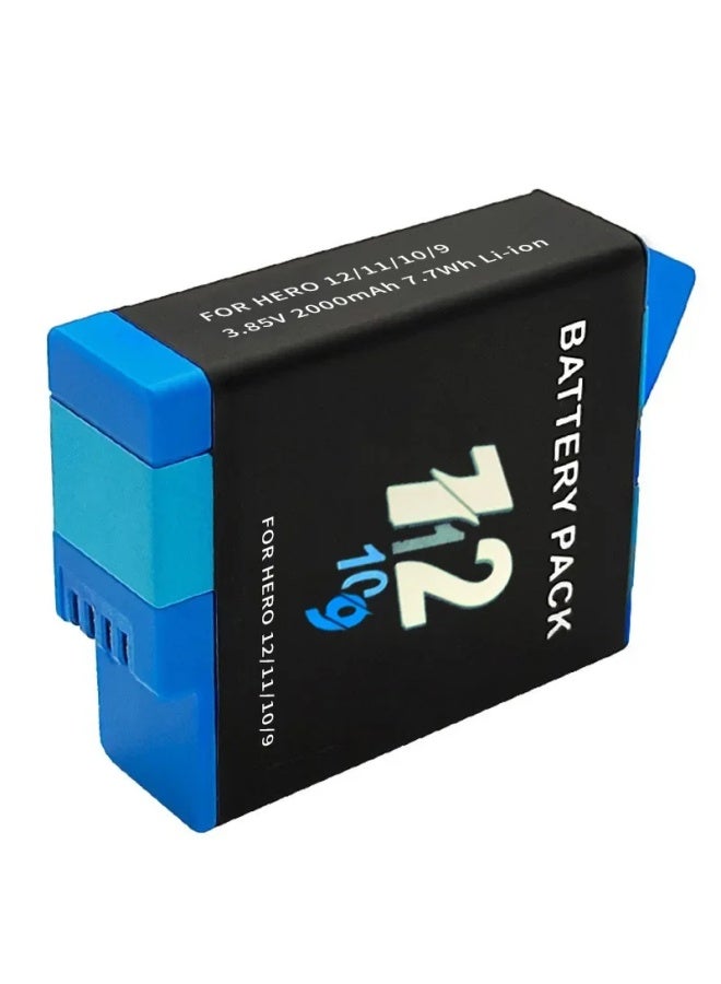 Compatible With Gopro 12 Camera Battery GoPro11 HERO10/9 Sports Camera Full Decoding Mobile Phone Charger-Color:9th Generation Battery
