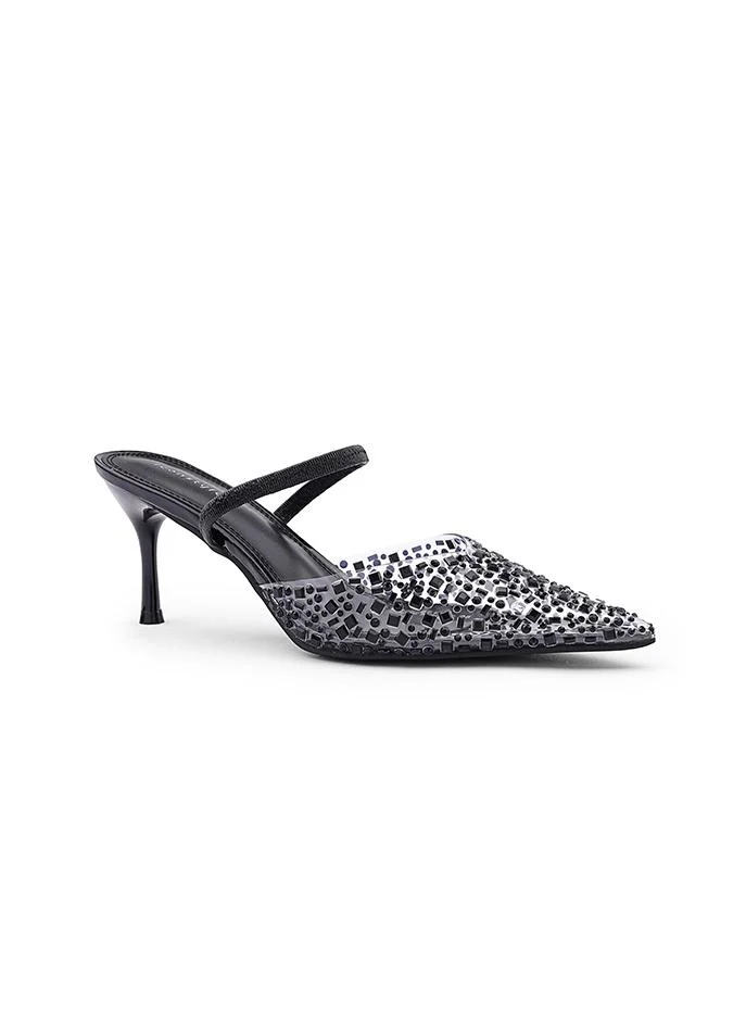 أيقون Stylish heel shoes with elegant crystals finish