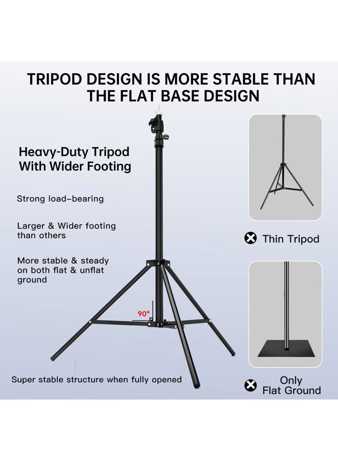 BEIYANG Backdrop Stand,7.5FTx10FT Adjustable Photography Studio Background Support System Kit with Carrying Bag for Photo Video Shooting - Image 2