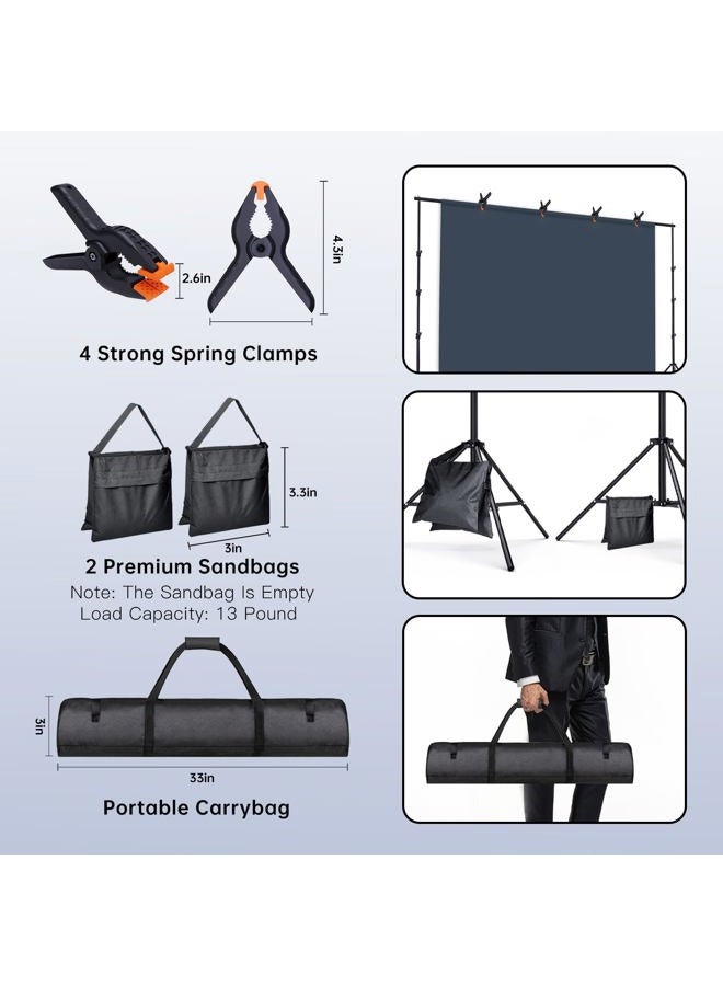 BEIYANG Backdrop Stand,7.5FTx10FT Adjustable Photography Studio Background Support System Kit with Carrying Bag for Photo Video Shooting - Image 5
