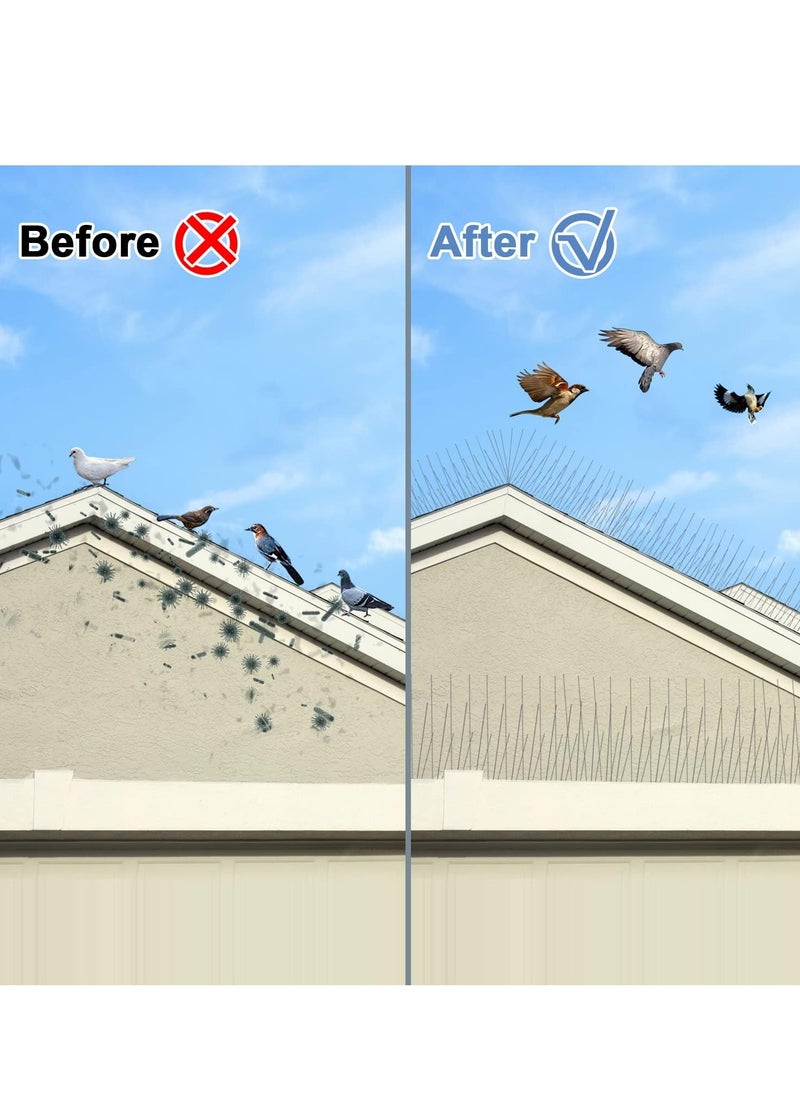 RATSAW Repeller Bird and Pigeon Spikes Deterrent Anti Bird Stainless Steel Spike Strip Bird Scarer Repeller for Pigeon  - Image 2