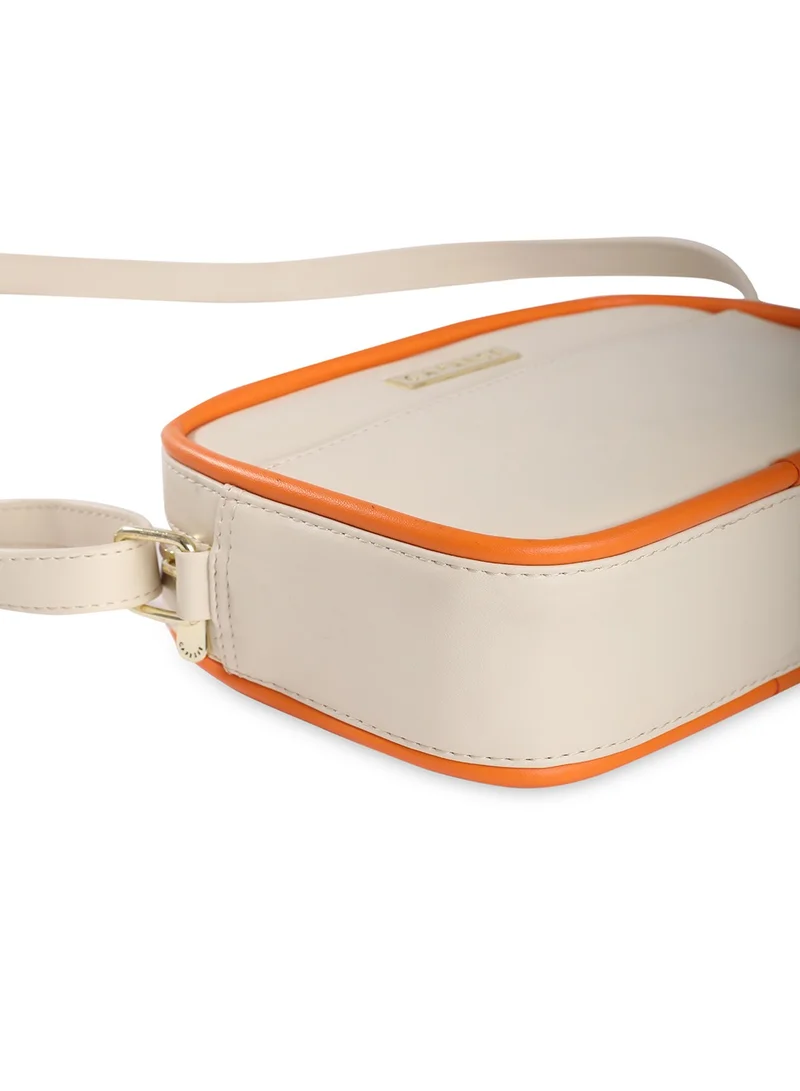 CAPRESE Caprese Gracie Solid Cream Faux Leather Medium Sling Bag