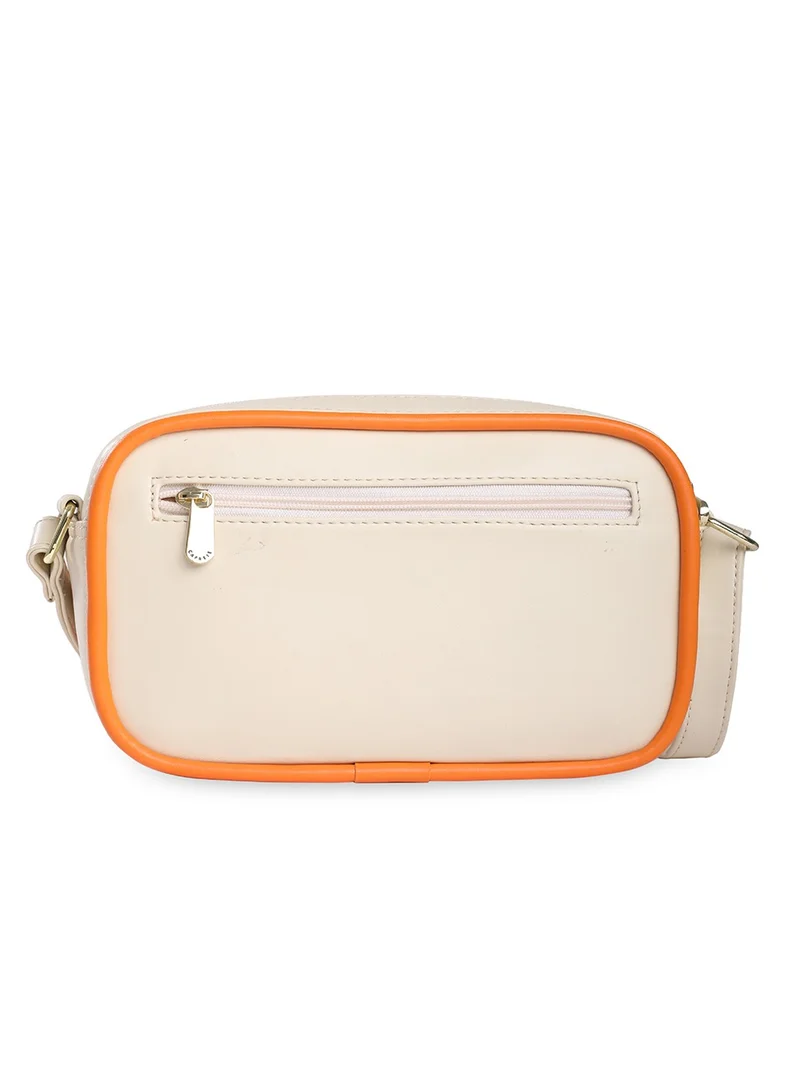 CAPRESE Caprese Gracie Solid Cream Faux Leather Medium Sling Bag