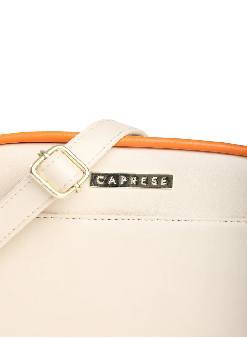 CAPRESE Caprese Gracie Solid Cream Faux Leather Medium Sling Bag