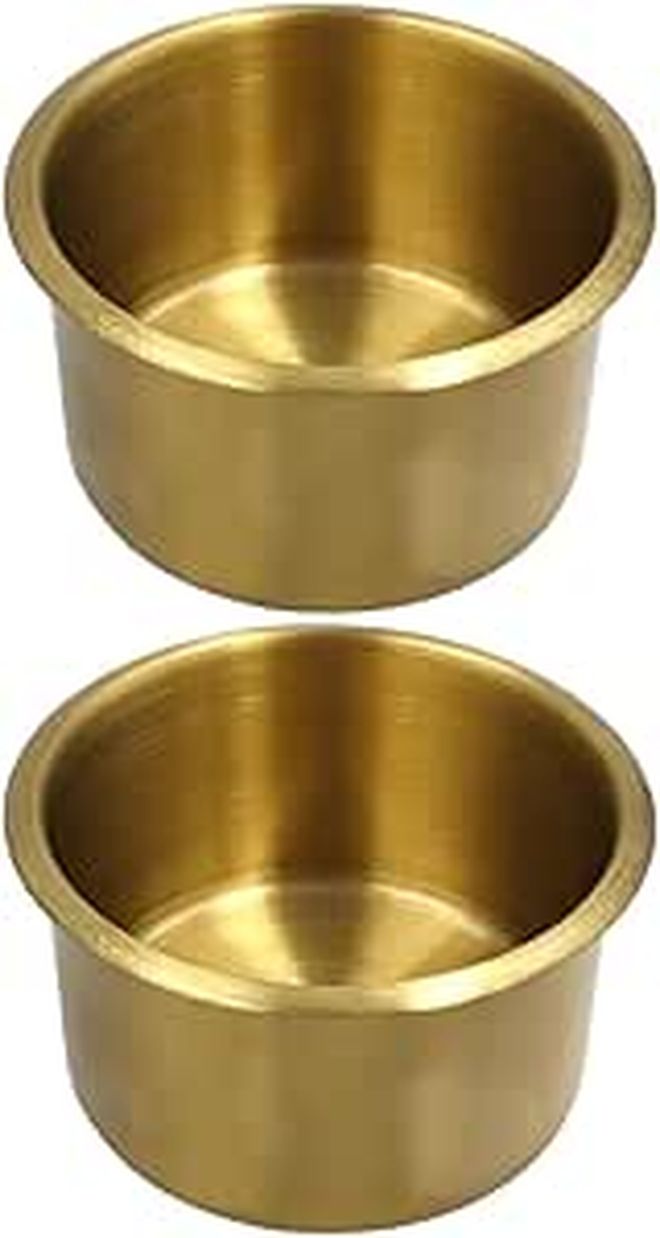 2pcs Insertable Metal Cup Holders for Car Boat RV Yacht 10 3x5 5cm - Image 1