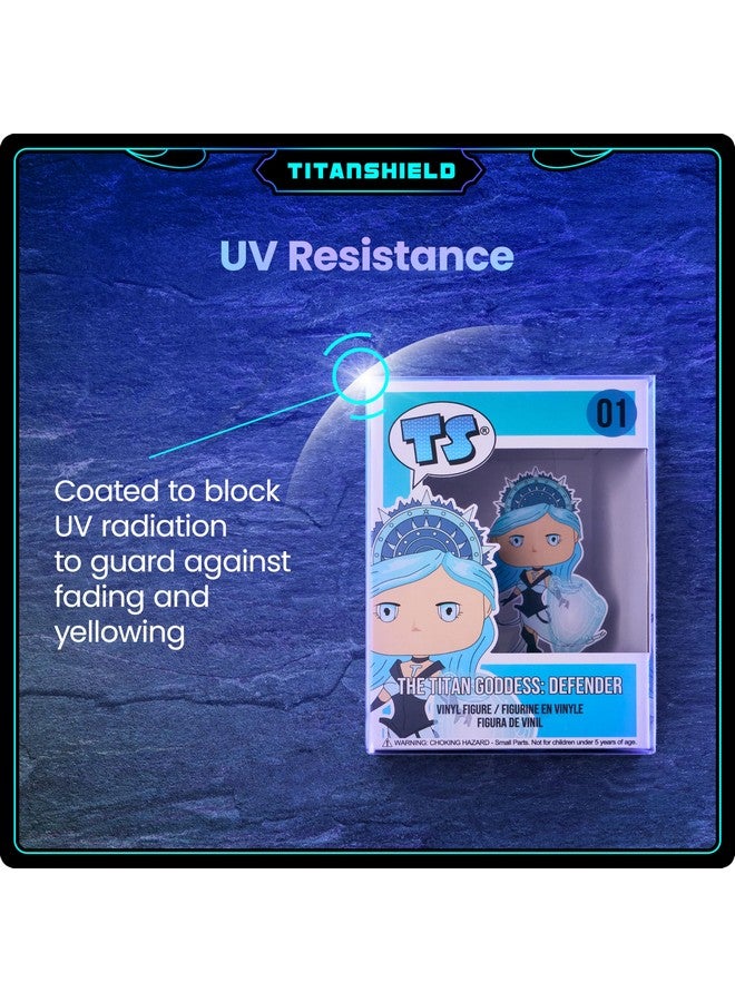 TitanShield 0.5mm Platinum UV and Scratch Resistant Pop Protectors Sleeve Case Compatible with Funko - 4" Inch Pop! Vinyl Figures (20 Count) - Image 3