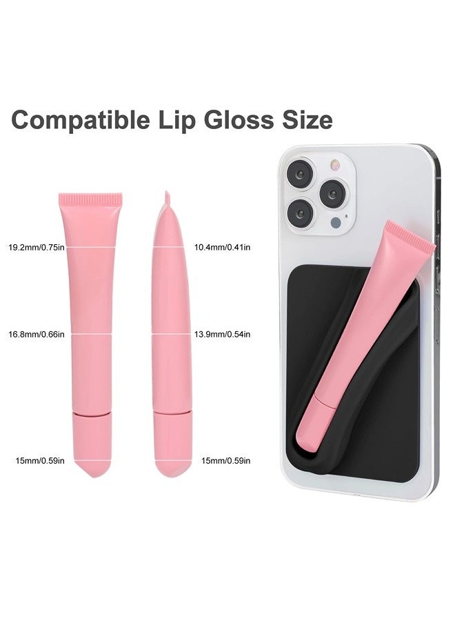 ShebSheb Silicone Lip Holder for Cell Phone Lipstick Lip Glaze Phone Case Back Stick On Holder for Most Phone Models  - Image 3