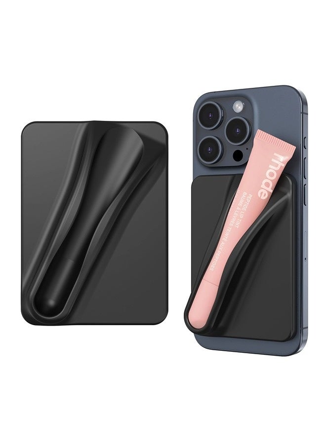 ShebSheb Silicone Lip Holder for Cell Phone Lipstick Lip Glaze Phone Case Back Stick On Holder for Most Phone Models  - Image 1