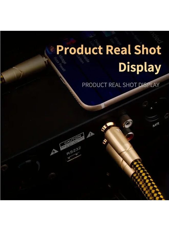 3.5 ملم إلى كابل صوتي 2 آر سي إيه 1.5 متر عالي الجودة 6N OCC لمضخم الصوت والهاتف والكمبيوتر - Image 4