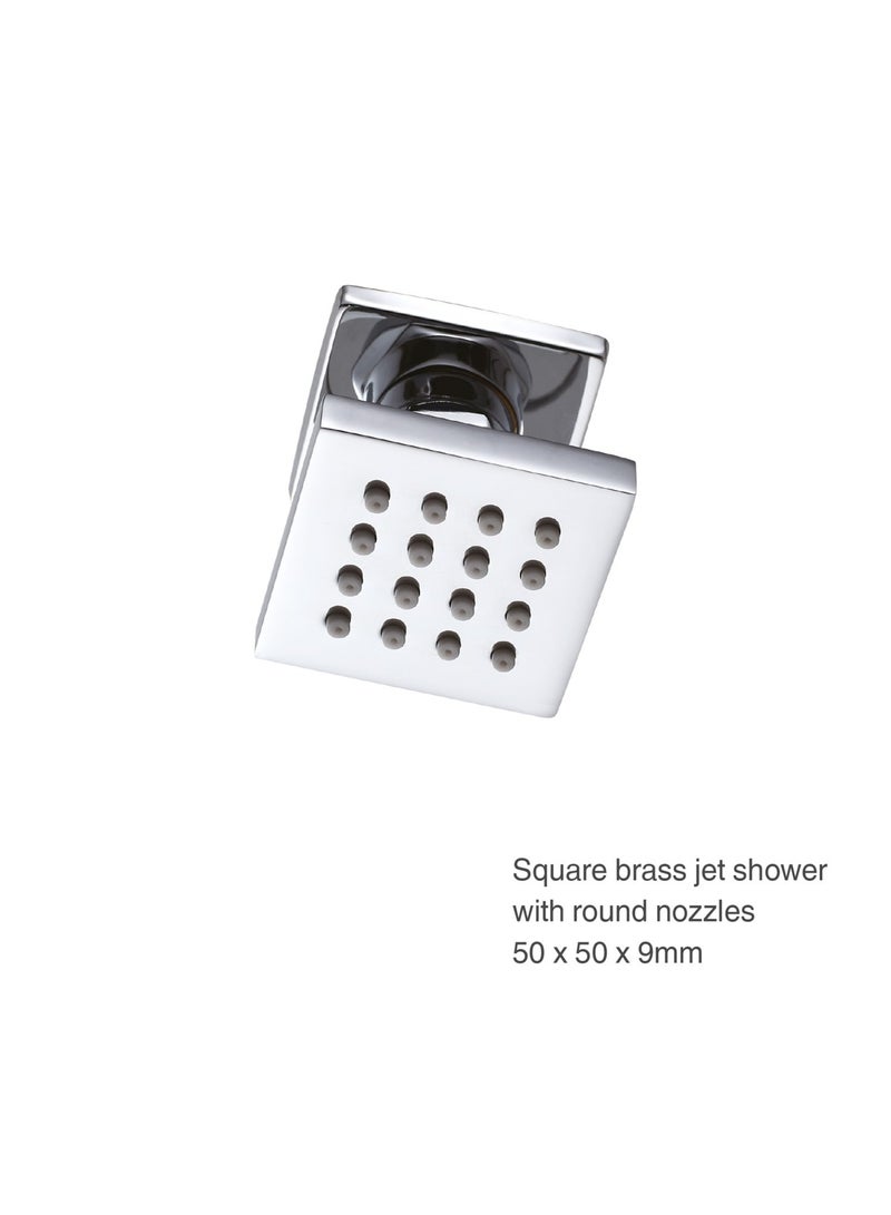 Bold Music Jet Rain Shower Head – Round High-Pressure Fixed Rainfall Shower Head for Bathroom, Consistent Water Flow, Easy Installation, Solid Brass with Polished Chrome Finish, 1-Year Warranty - Image 3