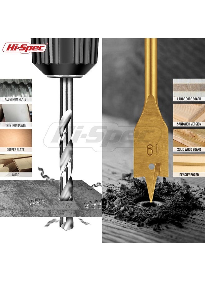 Hi-Spec 21pc Wood Hole Saws, Brad Points & Spade Drill Bit Set for Drill Drivers in a Compact Tool Kit Case - pzsku/Z3F9C084278C22F877EA8Z/45/_/1740982900/7cda7416-77f6-459f-955c-a28a749897c2