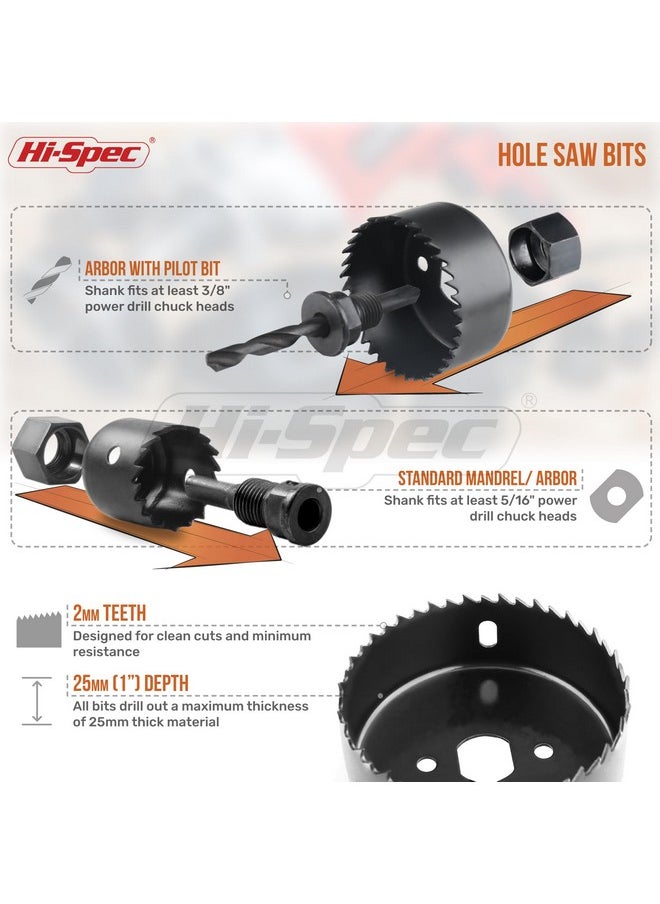 Hi-Spec 21pc Wood Hole Saws, Brad Points & Spade Drill Bit Set for Drill Drivers in a Compact Tool Kit Case - pzsku/Z3F9C084278C22F877EA8Z/45/_/1740982903/78e409e5-c039-466c-919f-e46e79f1b979