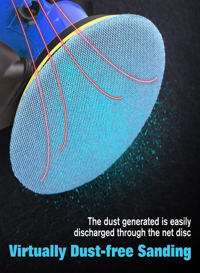 LEONTOOL 6 Inches Mesh Abrasive 220 Grit Dust-Free Hook and Loop Drywall Sanding Disc, Box of 25 Discs Mesh Sandpaper Net Sander Disc Abrasives Pads Sanding Pads for Metal, Wood, Composites - Image 3