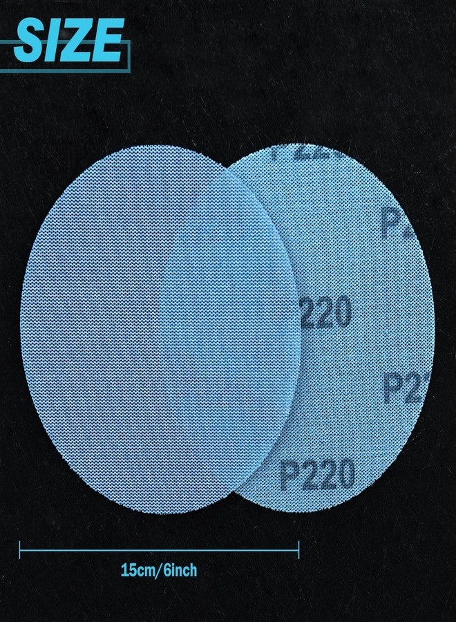 LEONTOOL 6 Inches Mesh Abrasive 220 Grit Dust-Free Hook and Loop Drywall Sanding Disc, Box of 25 Discs Mesh Sandpaper Net Sander Disc Abrasives Pads Sanding Pads for Metal, Wood, Composites - Image 5