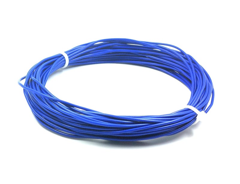 INVENTO 1mtr 20 AWG 05 sqmm 15A Tinned Copper PVC Wire Flexible Blue Cable 17mm Dia High Temperature for DIY - Image 1