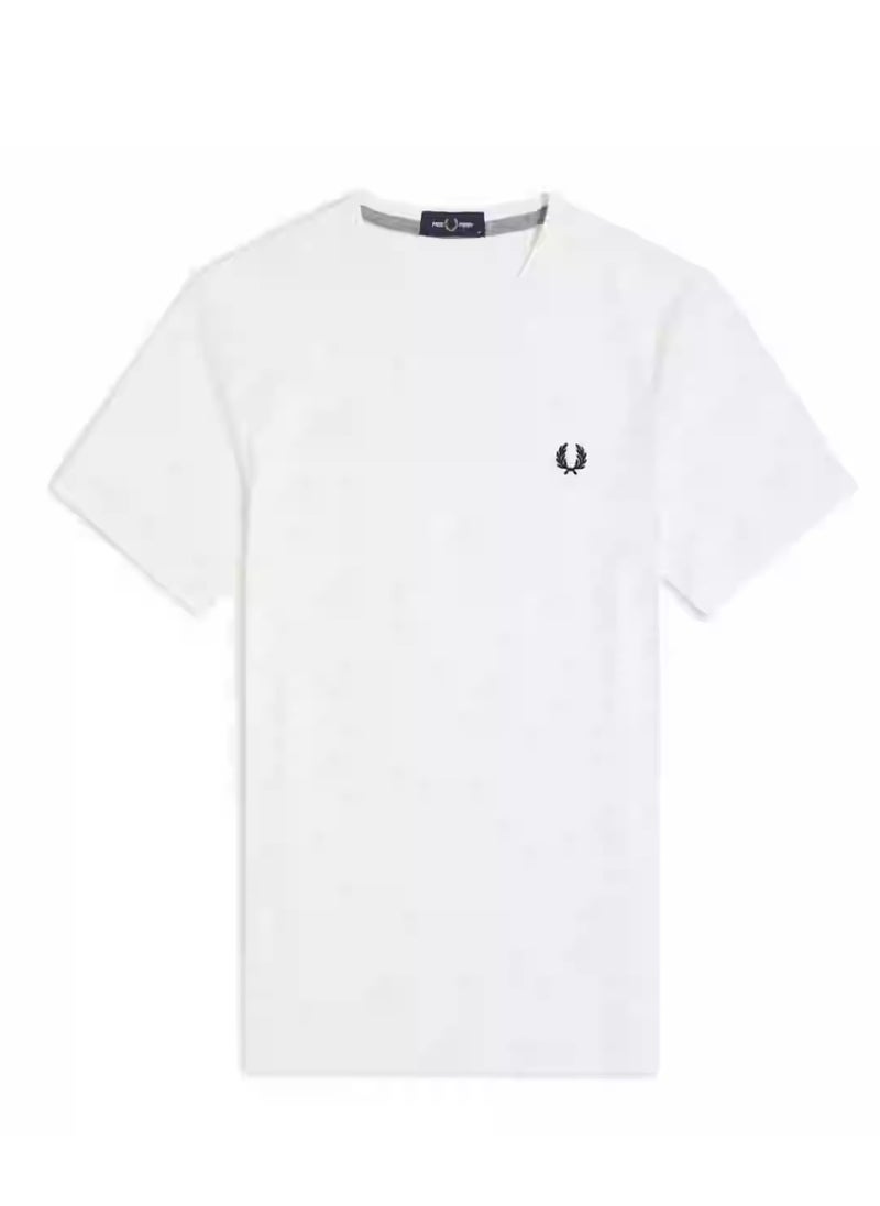 FRED PERRY Fred Perry Men's short sleeve T-shirt Summer casual wheat embroidery pure cotton crew neck simple base 