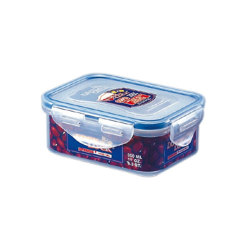 LocknLock Airtight Food Storage Container 350ml – BPA-Free, Leak-Proof, Microwave, Freezer & Dishwasher Safe with 4-Hinge Locking Lid