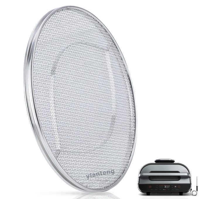 STAINLESS STEEL SPLATTER SHIELD FOR FG551 FOODI ACCESSORIES FOR REUSABLE FOODI SMART XL 6IN1 INDOOR GRILL FOODI SMART XL ACCESSORIES FOODI GRILL AIR FRYER ACCESSORIES DISHWASHER SAFE