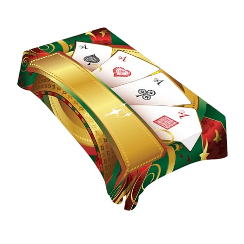TKS MITLAN Poker Tablecloth 60x84 Inch Rectangular Gambling Playing Cards Game Casino Print Oblong Table Cloth Kitchen Table Decorations for Home Dinner Party - Image 1