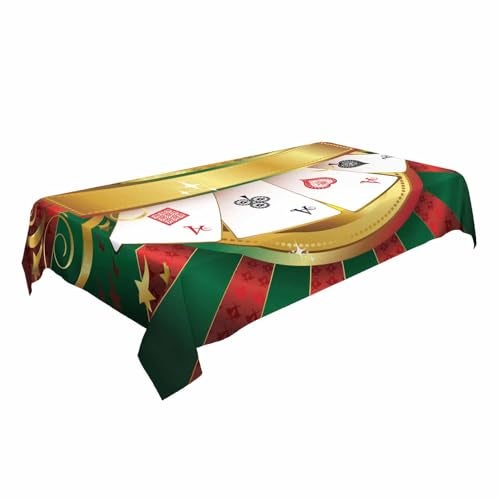 TKS MITLAN Poker Tablecloth 60x84 Inch Rectangular Gambling Playing Cards Game Casino Print Oblong Table Cloth Kitchen Table Decorations for Home Dinner Party - Image 3