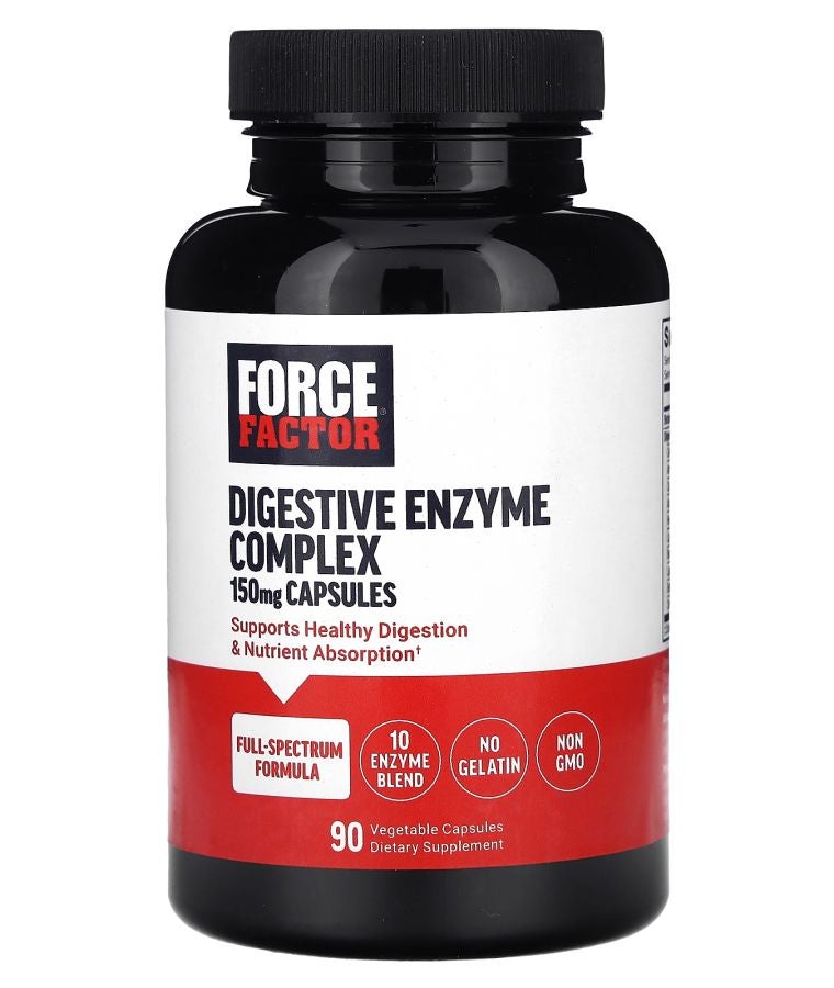 Force Factor Digestive Enzyme Complex 150 mg 90 Vegetable Capsules