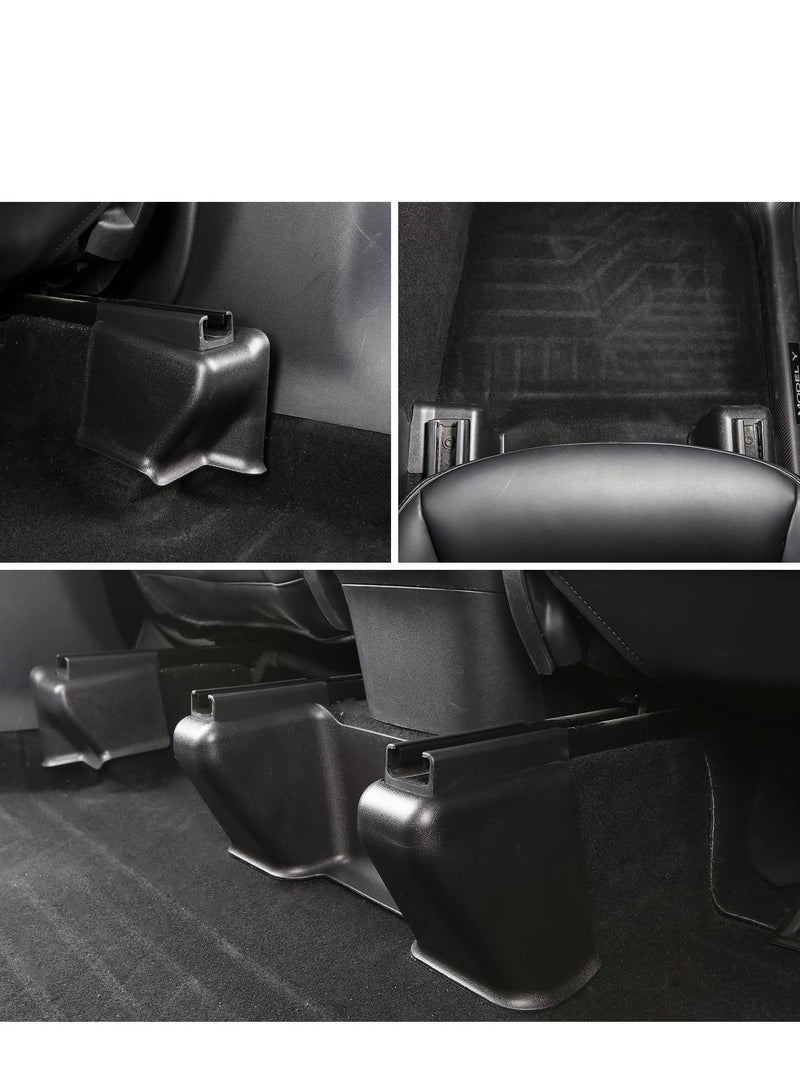 SYOSI Fit Tesla Model Y Seat Slide Rail Cover Pad Protector Under Seat Track Anti-Kick Scuff Plates Wrap Kit Accessories(7 Pcs)  - Image 5
