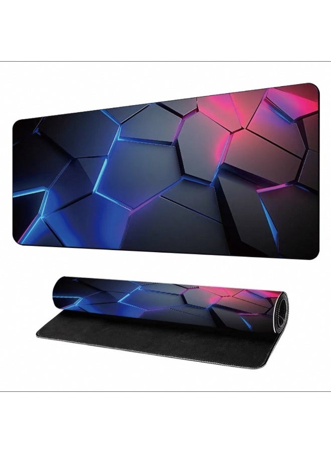AiQi - 300*800*2mm Gaming Mouse Pad with Stitched Edges, Anti - Skid Rubber Base, Cyberpunk - Inspired Design Smooth Surface for Mouse/Tablet Precision Control – Engineered for Gaming Excellence, Featuring Ultra-Slick Glide for Rapid Mouse Flicks and Pinpoint Accuracy in FPS/MOBA Games - Image 1