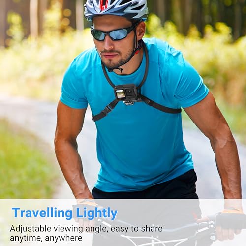 STARTRC VCR Neck Mount for DJI Osmo Nano Action 6 5 Pro 43 for Insta360 X5 X4 air X3 Go Ultra for Gopro Hero 13121110 MAX 2 Adjustable Chest Strap Adapter Hand Free Necklace Lanyard Holder Accessories - Image 3