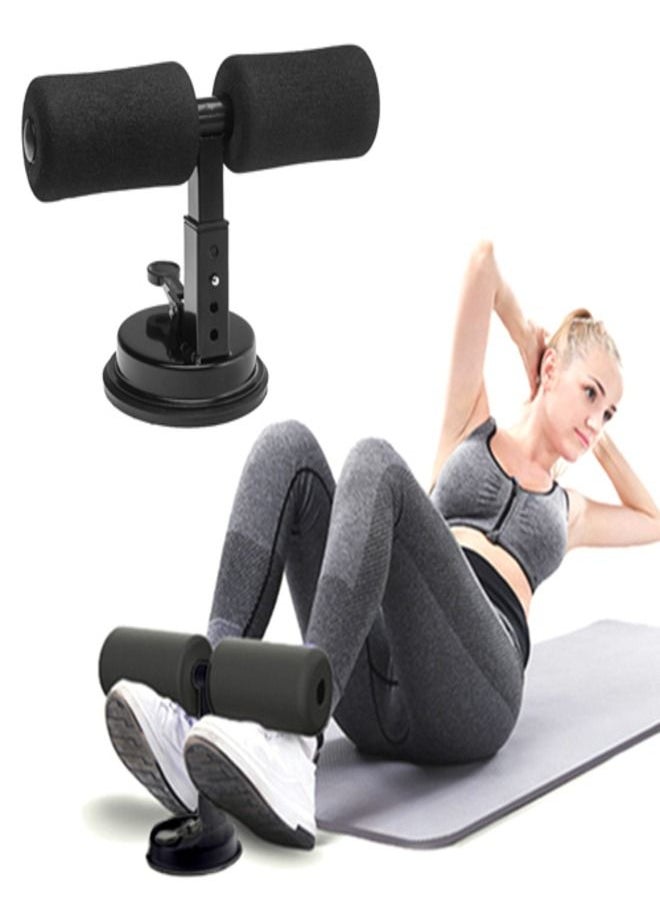 Sit up Exercise Equipment for Home Workouts,Sit Up Bar for Floor with Foot Holder,Abs Workout Equipment,Sit Up Assistant Device,Ab Crunch Machine,Sit up Foot Anchor with Rubber Suction Cup,Black