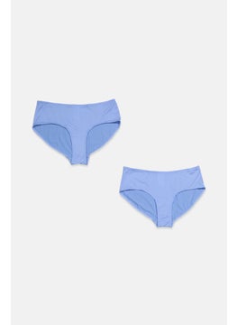 Tchibo Women 2 Pieces Mini Brief Panty, Blue  - Image 1