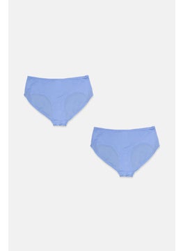 Tchibo Women 2 Pieces Mini Brief Panty, Blue  - Image 2