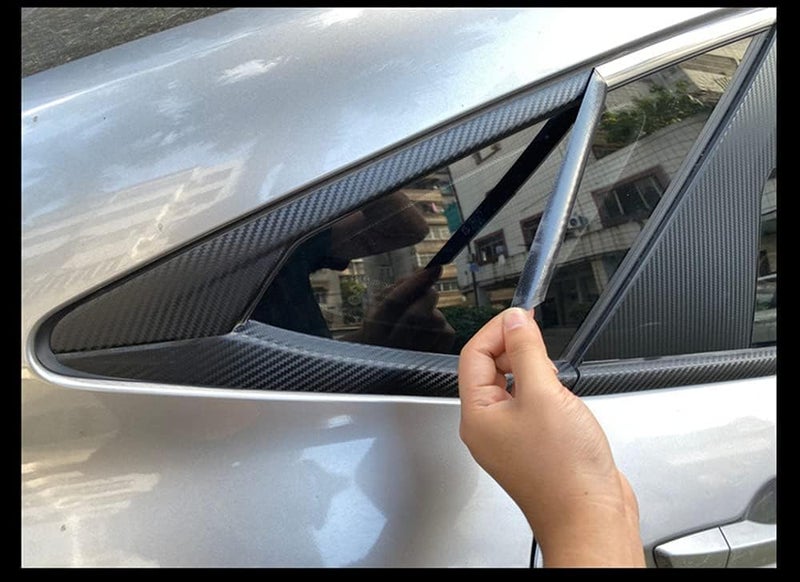 KAPIX Self Adhesive 4D Vinyl Carbon Fiber Textured Sheet Roll for Cars and Motorcycles, Interior/Exterior DIY Decoration | Black Carbon Fiber || (2 x 9 Ft, Carbon Wrap Film) - Image 3