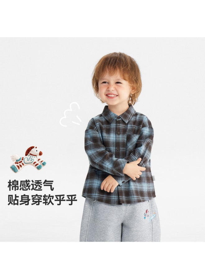 Baby Plaid Shirt Boys Girls Kids Coat Spring 2026 New Children's Long Sleeve Shirt Plaid Top Style - Image 3