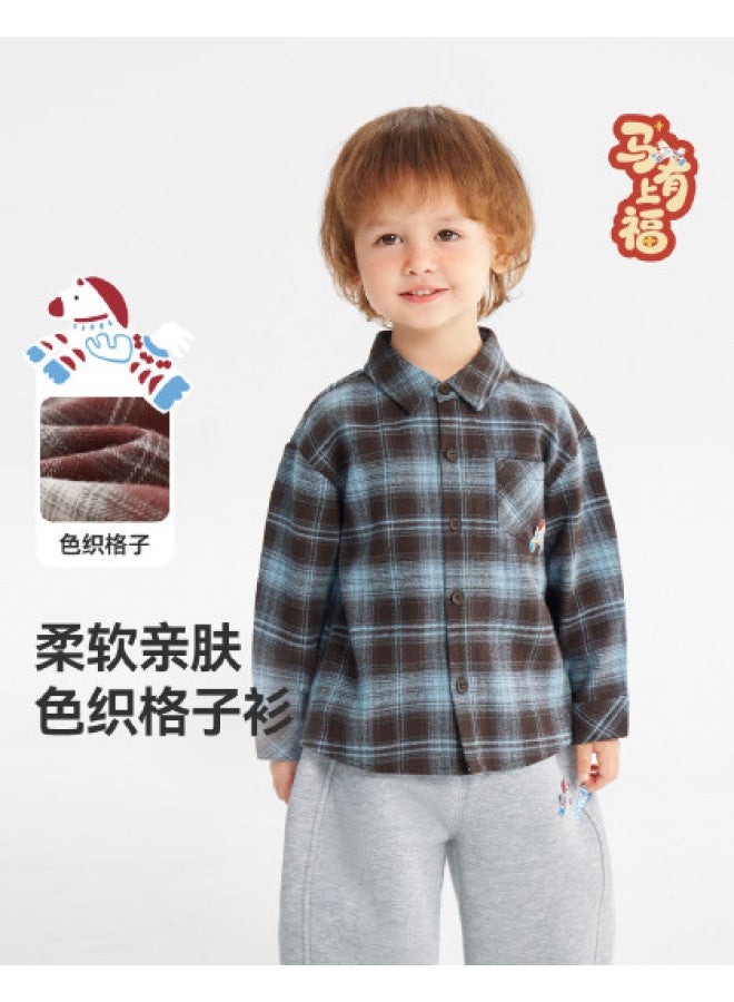Baby Plaid Shirt Boys Girls Kids Coat Spring 2026 New Children's Long Sleeve Shirt Plaid Top Style - Image 1