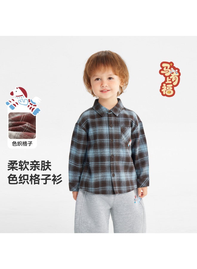 Baby Plaid Shirt Boys Girls Kids Coat Spring 2026 New Children's Long Sleeve Shirt Plaid Top Style - Image 2
