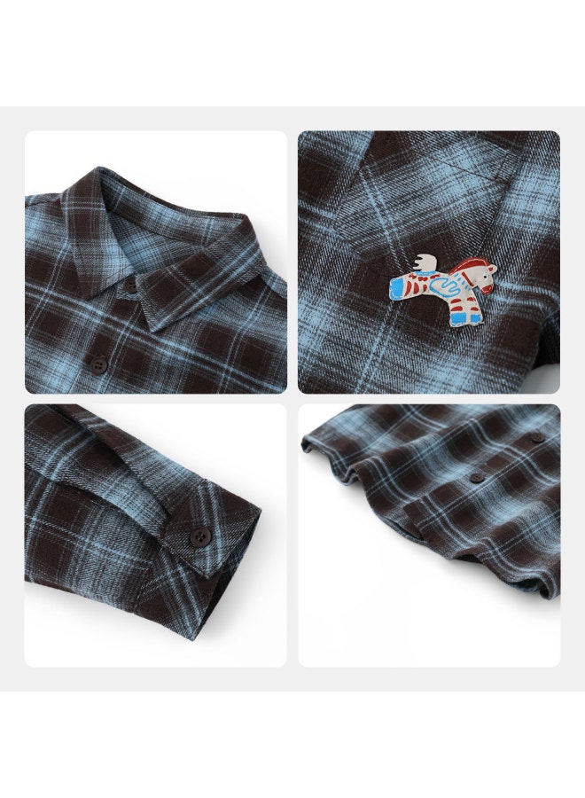 Baby Plaid Shirt Boys Girls Kids Coat Spring 2026 New Children's Long Sleeve Shirt Plaid Top Style - Image 5