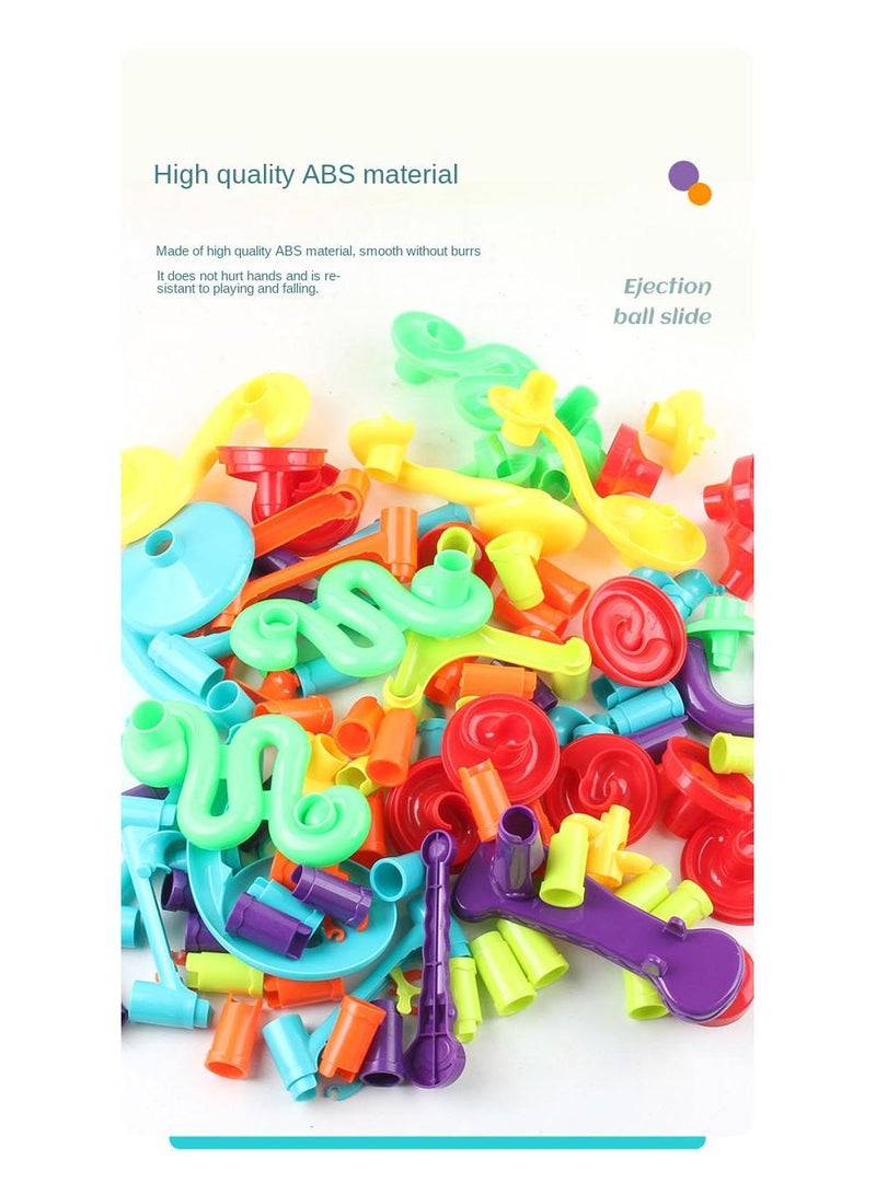 Marble Run Set For Kids, 113Pcs Marble Maze Track Race Game, Construction Buliding Blocks Toys, Stem Maze Educational Race Game, Birthday Gifts For Boys Girls Age 3 To 12 - Image 4