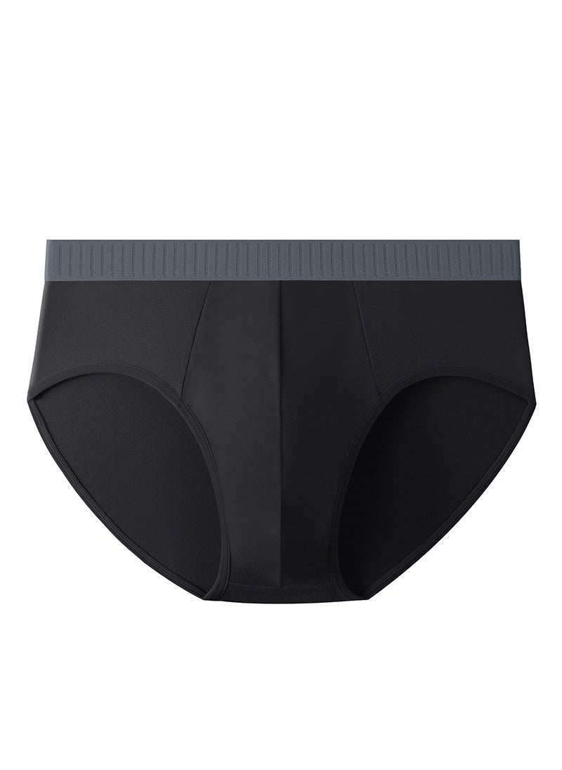 Generic - Men Cotton Seamless Simple Comfortable Breathable Antibacterial Briefs Trendy Knitted Underwear Mid-waist Length Water Blue - Image 1