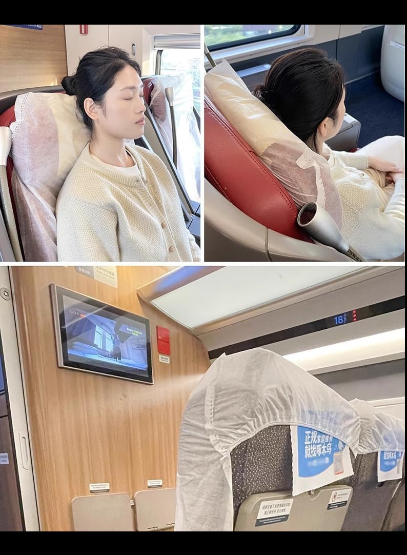 2Pcs Airplane Seat Covers , Travel Airplane Seat Covers Portable for Airplane, Train, Bus, Car, Airplane, Office, Movie Theatre, One Siz - Image 4