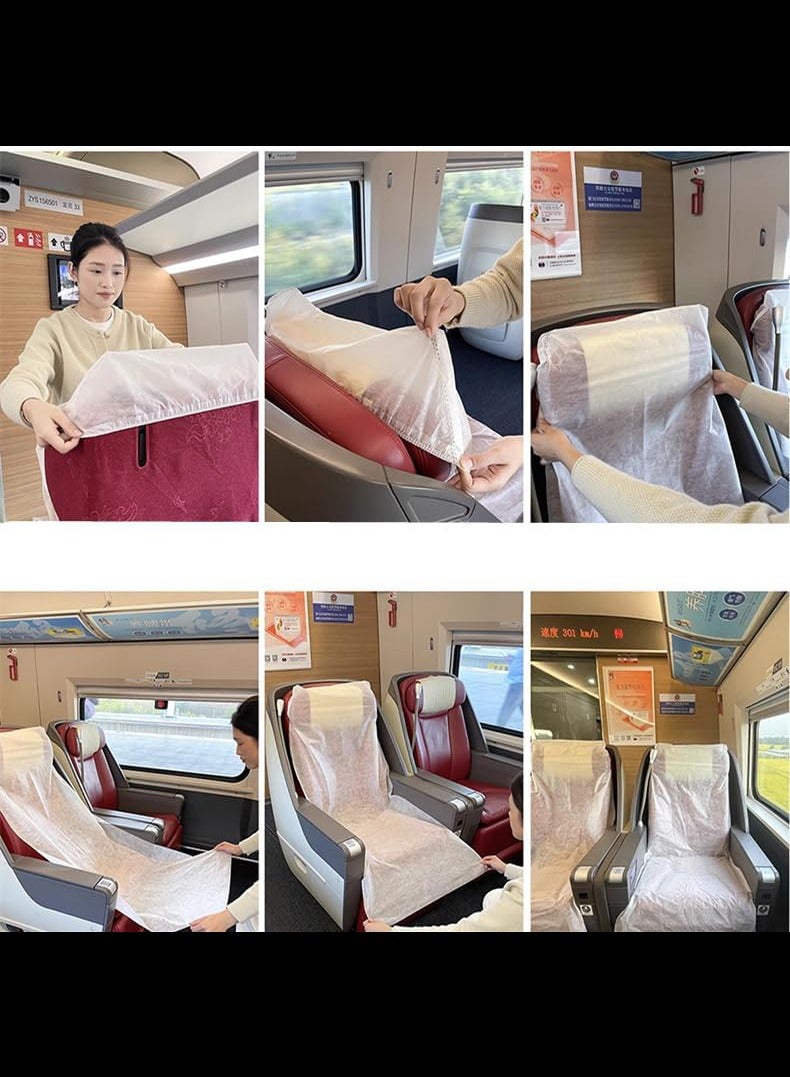 2Pcs Airplane Seat Covers , Travel Airplane Seat Covers Portable for Airplane, Train, Bus, Car, Airplane, Office, Movie Theatre, One Siz - Image 5