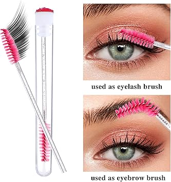Grevosea مجموعة أنابيب فرش الماسكارا 40 قطعة 20 أنبوب ماسكارا فارغ مع 20 فرشاة رموش أداة مكياج فرشاة رموش مع فرشاة تنظيف الأنابيب لتمديد الرموش وعصا الماسكارا - Image 3