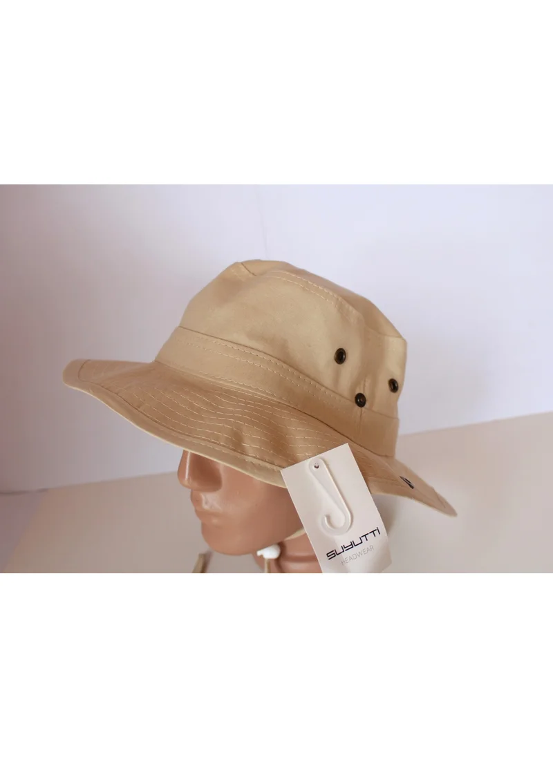 Suyutti Arıcı Store Summer Foldable Light Beige Unisex Safari Hat