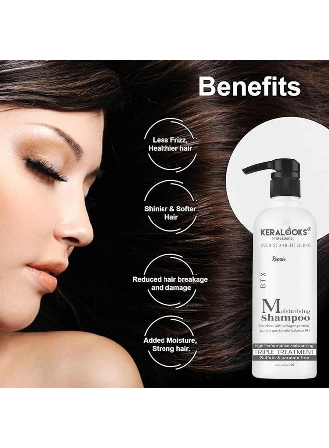 Keralooks professionalÂ® Moisturising ever straightening Sulfate free BTX hair shampoo 500ml- No Parabens|| No Dyes|| - Image 4