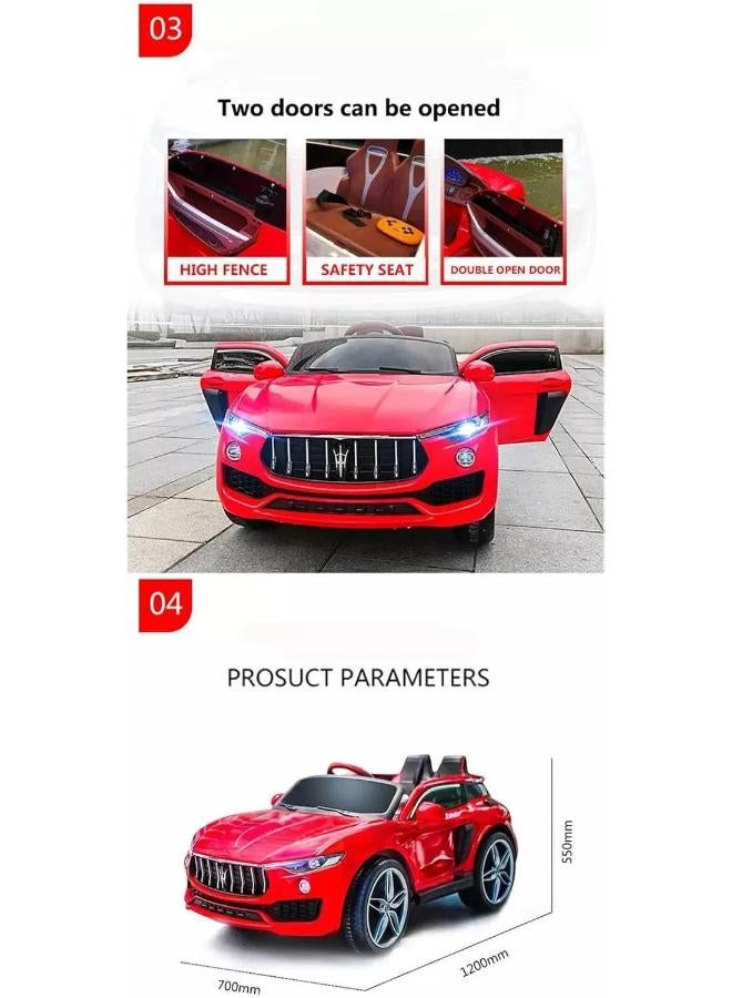سيارة أطفال كهربائية KuPai 2024، نموذج رياضي جميل، سيارة كهربائية للأطفال متعددة الألوان (حمراء) - Image 2