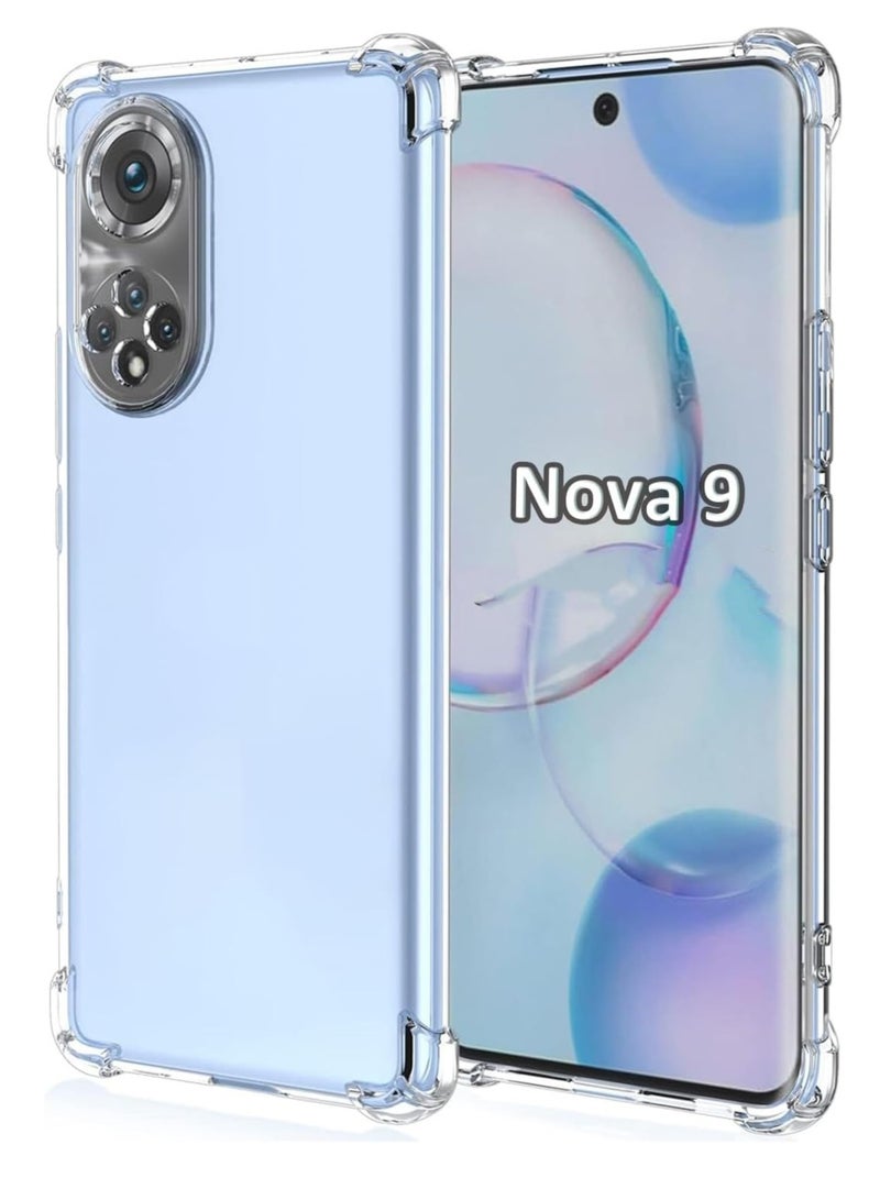 حافظة لهاتف هواوي هونر 50 / هواوي نوفا 9 حافظة شفافة من مادة TPU بأربعة زوايا وغطاء حماية شفاف وناعم - Image 1