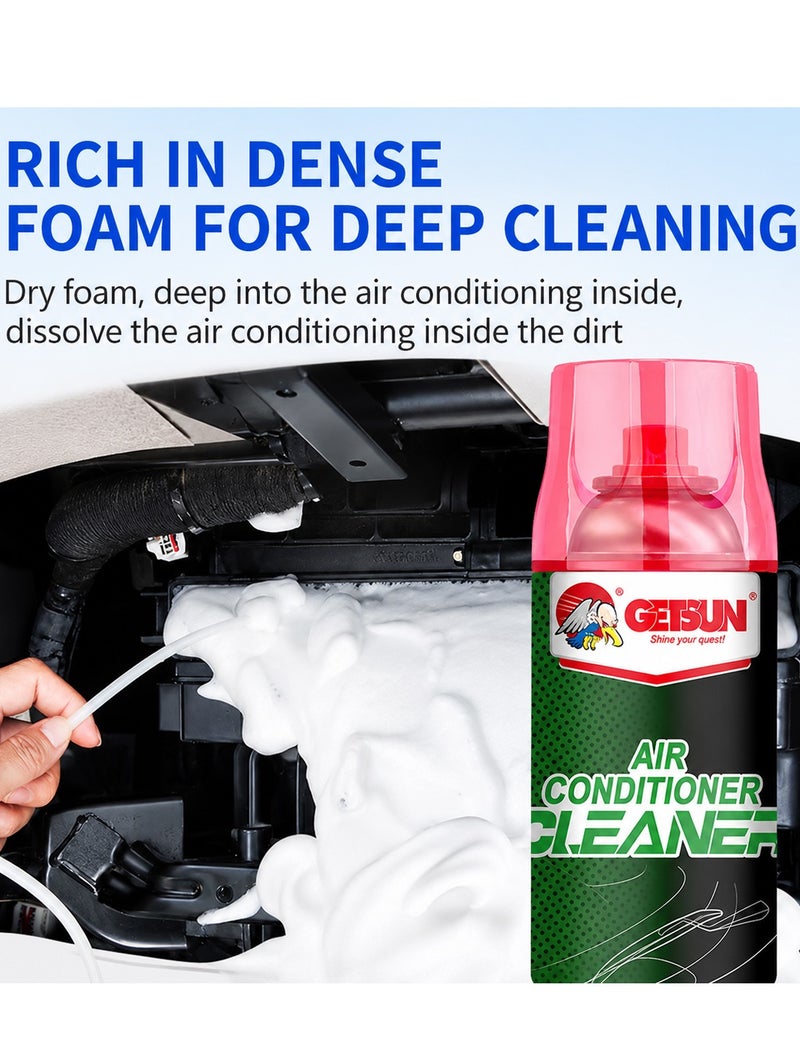 GETSUN Air Conditioner Cleaner Foam Spray 500ml – AC Vent Cleaner, HVAC Coil Cleaning Foam, Odor Remover, Air Freshening Formula, Deep Cleaning Foam for Car AC, Home AC, Office Air Conditioning Systems . GT-1111D - Image 5