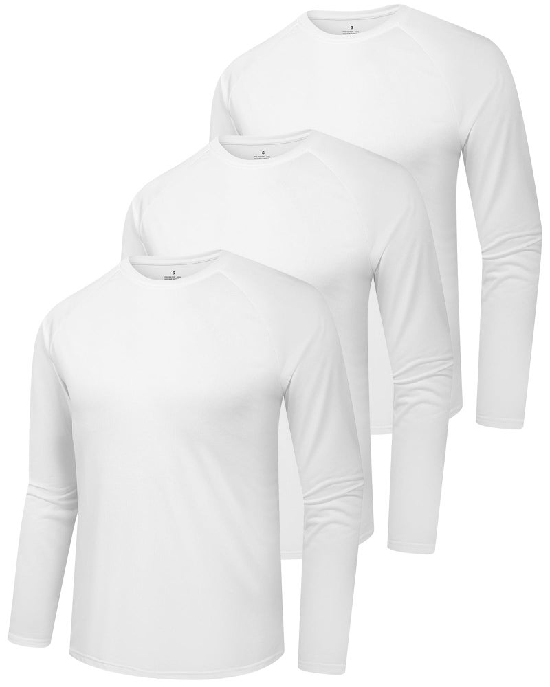clothin 3 Pack Long Sleeve Shirts for Men/Mens Workout T-Shirts Moisture Wicking Lightweight - Image 1