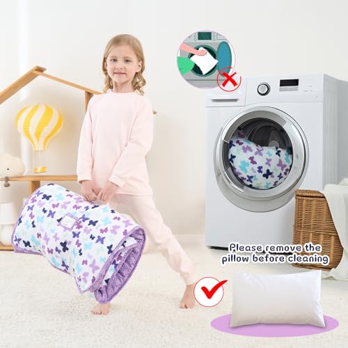 UOMNY Toddler Nap Mat Girls-Unicorns Nap Mats with Removable Pillow Toddler Sleeping Bag for Preschool Daycare 53x21 Inch - Image 5
