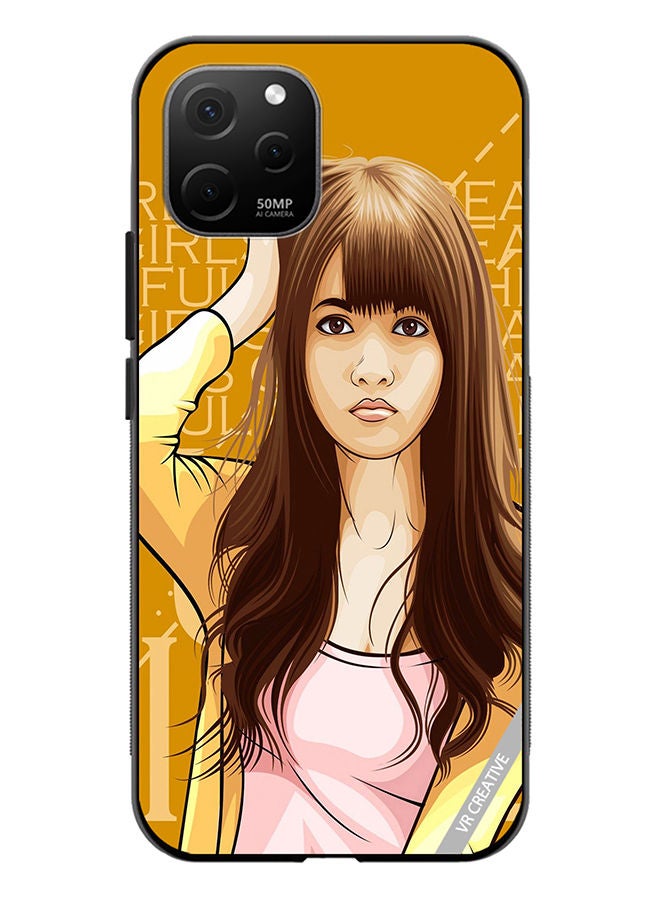 VR CREATIVE Protective Case Cover For Huawei Nova Y61 Girl Posing Design Multicolour - Image 1