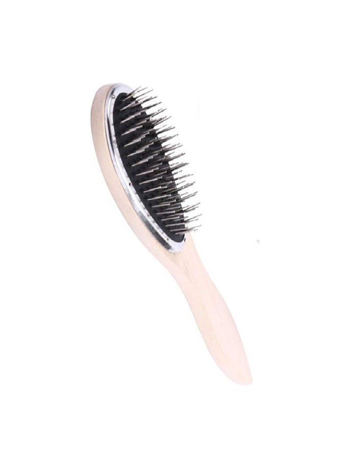 PINAKA Metal Hair Comb Metal Bristles Brush Wood Hair Comb for Hair Drying Styling Lady Makeup Use (Pack of 1) - Image 1